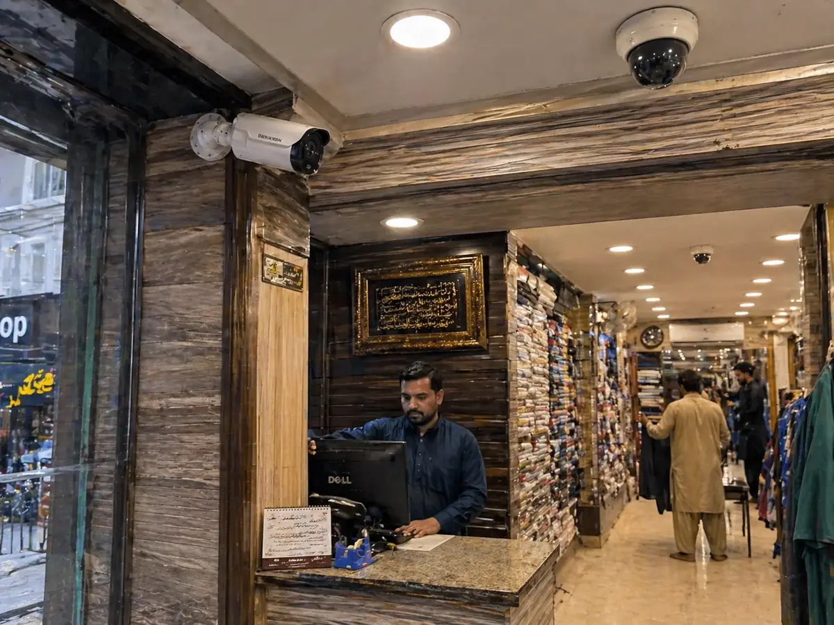 Retail store CCTV setup Tariq Road Karachi